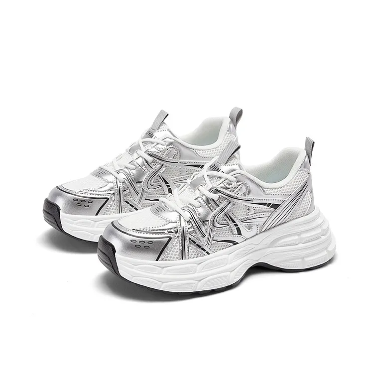 DAPHNE Low Top Chunky Sneakers Women's Silver-5
