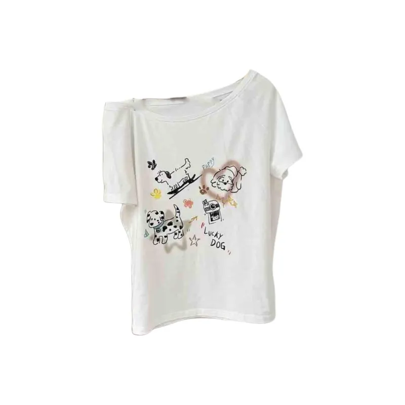 ABCMININ T Shirts Women's White-1