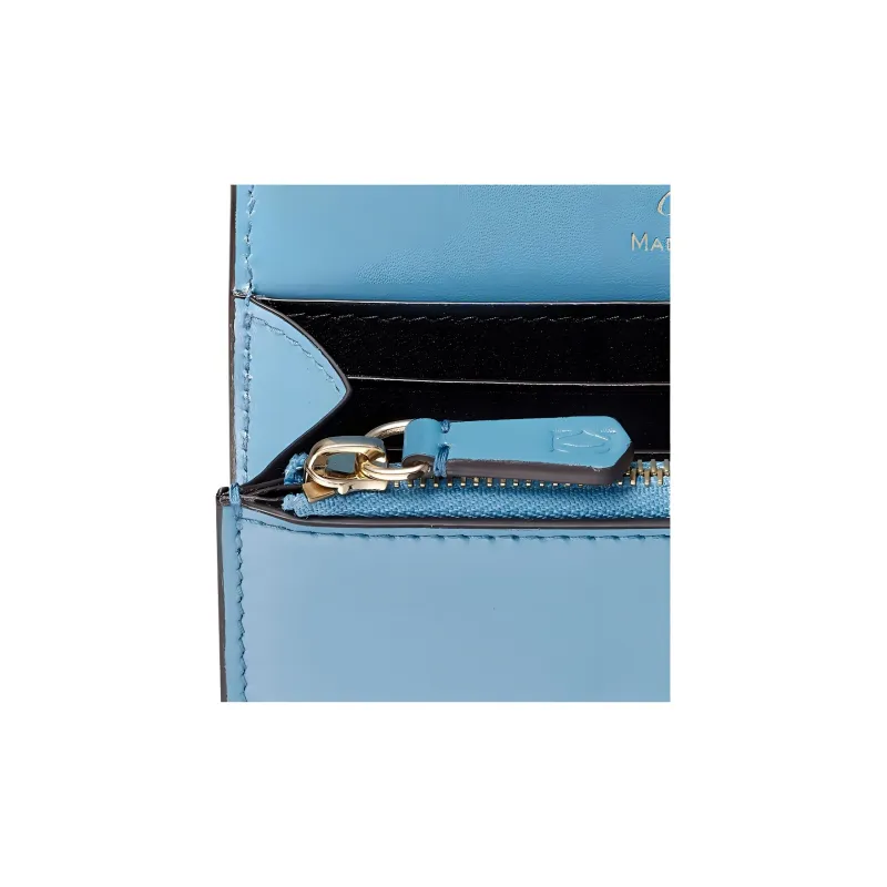 CARTIER C De Cartier Collection Calfskin Wallet Mini Women's Blue-6