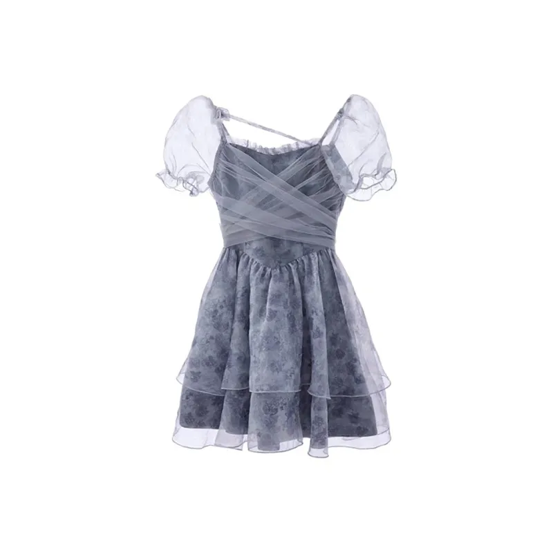 Mu Xiao Xin Short Sleeved Dress Women's-0