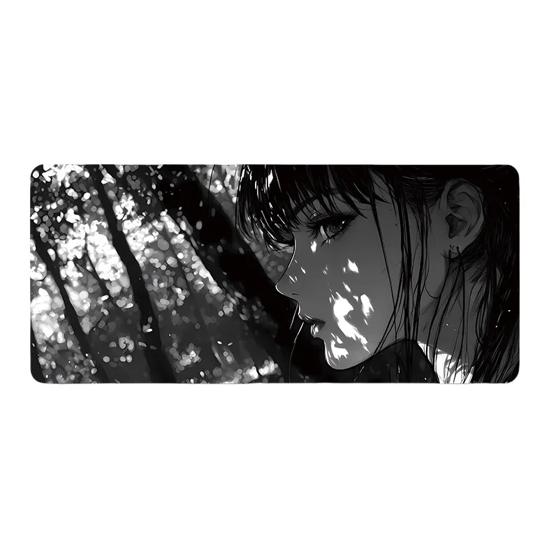 DANYIN Black White Anime Extra Large Minimalist Style Premium Desk Mat For Anime Esports Office, Washable Mouse Pads-69
