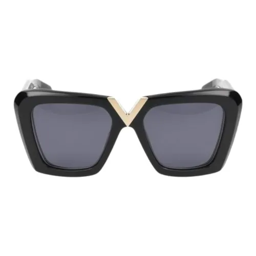 UENO Eyewear Acetate Titanium Square Sunglasses Women's Black