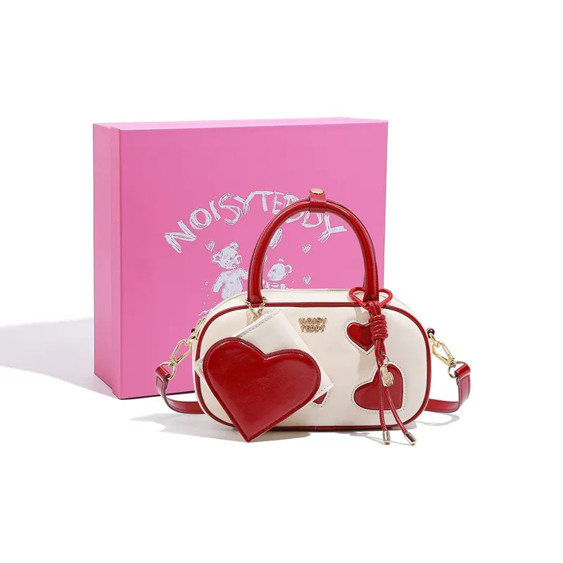 NOISY TEDDY PU Shoulder Bag, Crossbody Bag, Handbag Women's White-0