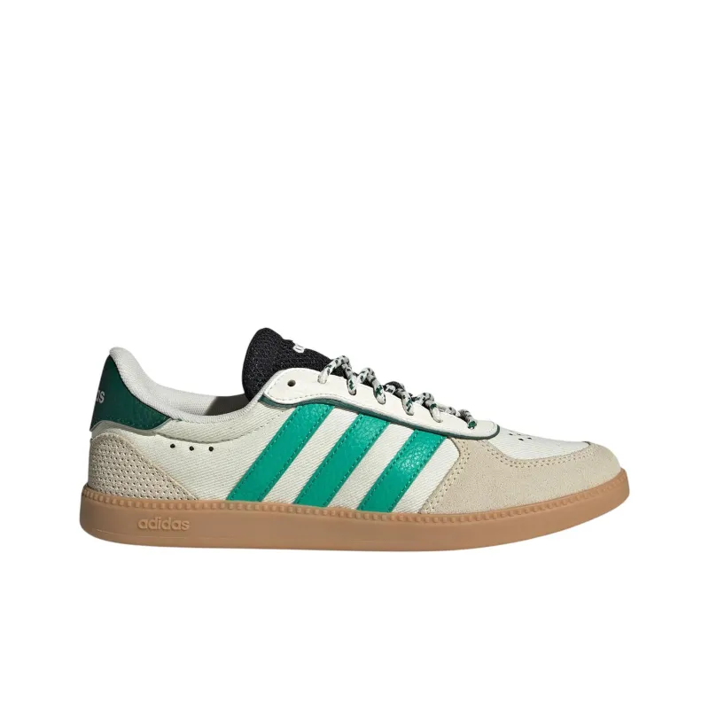 Adidas BREAKNET SLEEK Anti Slip Wear Resistant Low Top Skateboard Shoes Women's White Green-1