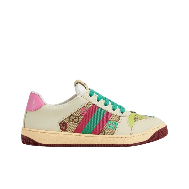 GUCCI Screener Low Top Skateboard Shoes Women's White-1