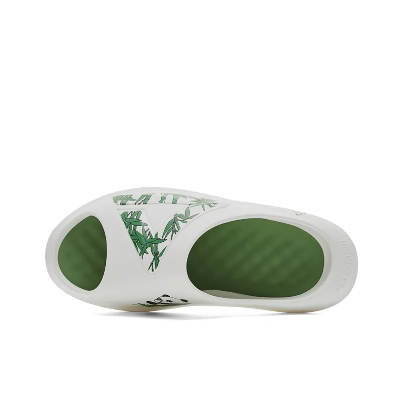 PEAK Very Small Fat Drag Abrasion Resistant Cushioning Slide Slippers Men's Ivory Green-2