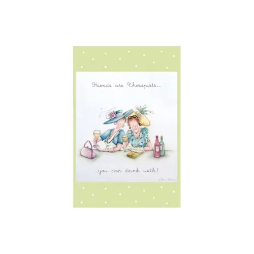 ROY KIRKHAM Fabric Tea Towels Friends Are Like Therapists Placemats