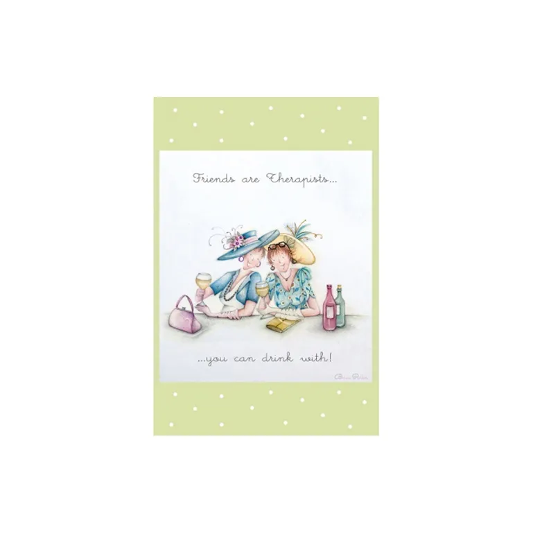 ROY KIRKHAM Fabric Tea Towels Friends Are Like Therapists Placemats-0