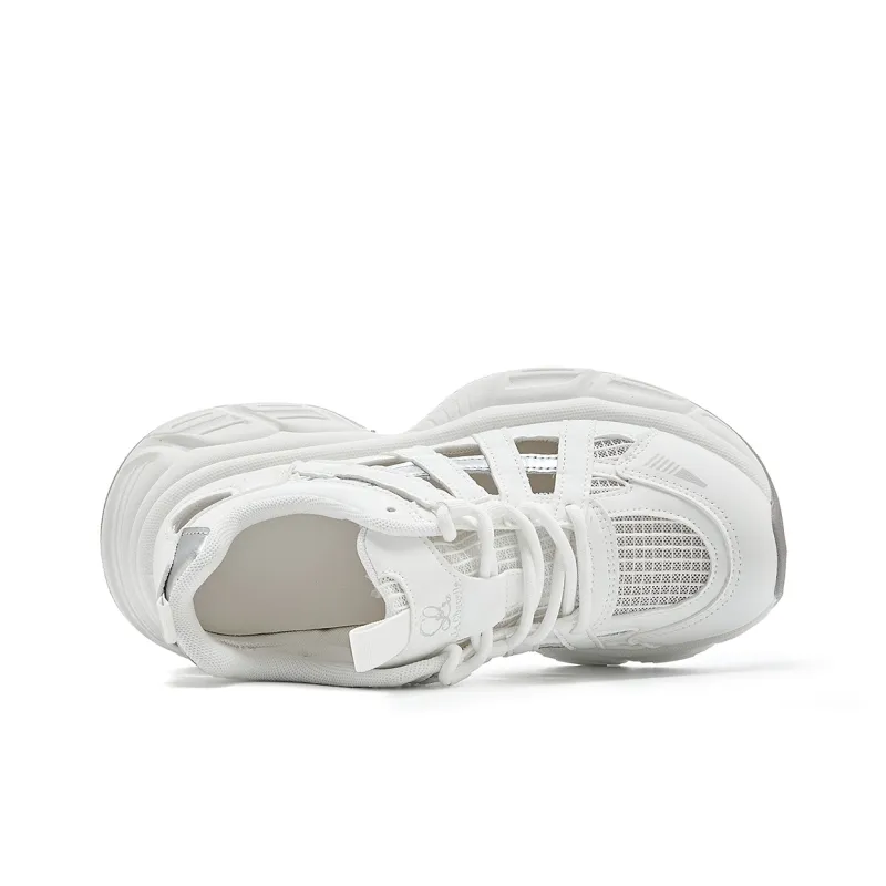 La Chapelle Abrasion Resistant Low Top Chunky Sneakers Women's Gray-2