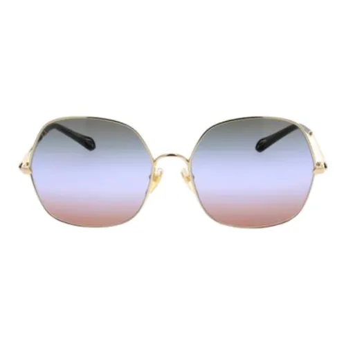 UENO Eyewear Metal Irregular Shape Sunglasses Women's Gold