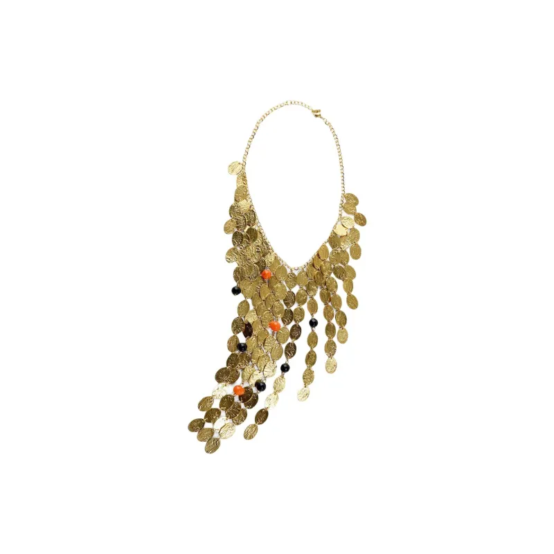 ZARA Resin Necklaces Women's Gold-2
