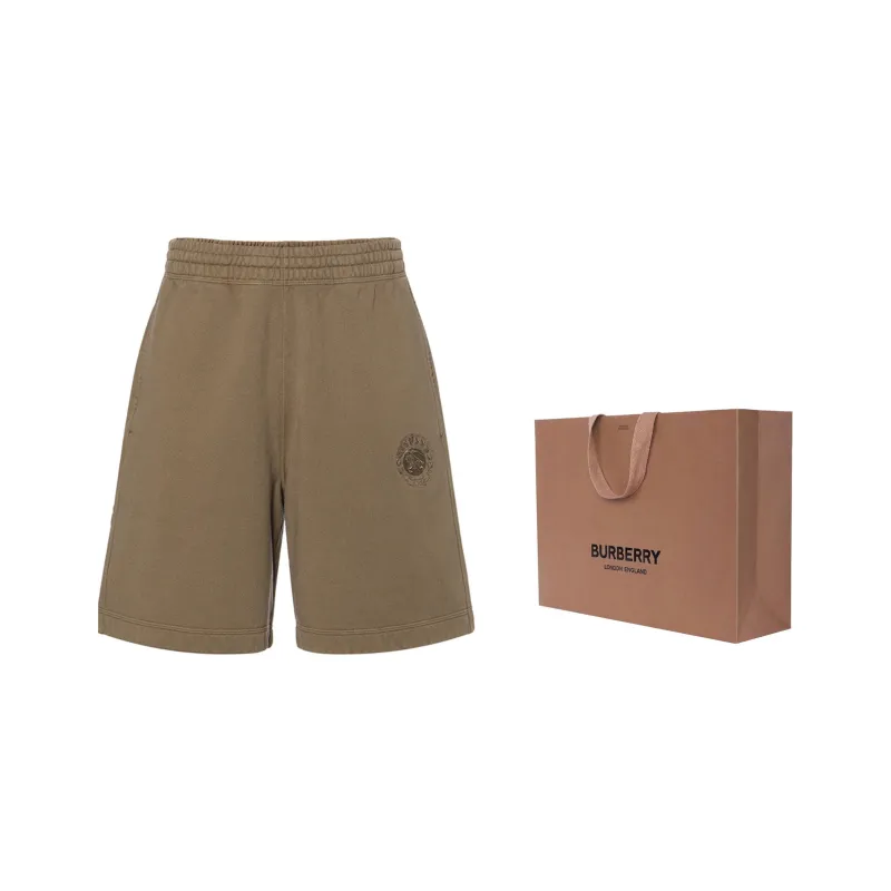 Burberry Equestrian Knight Cotton Shorts-7
