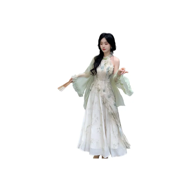 Flowers In Water Skirt Set Women's-0