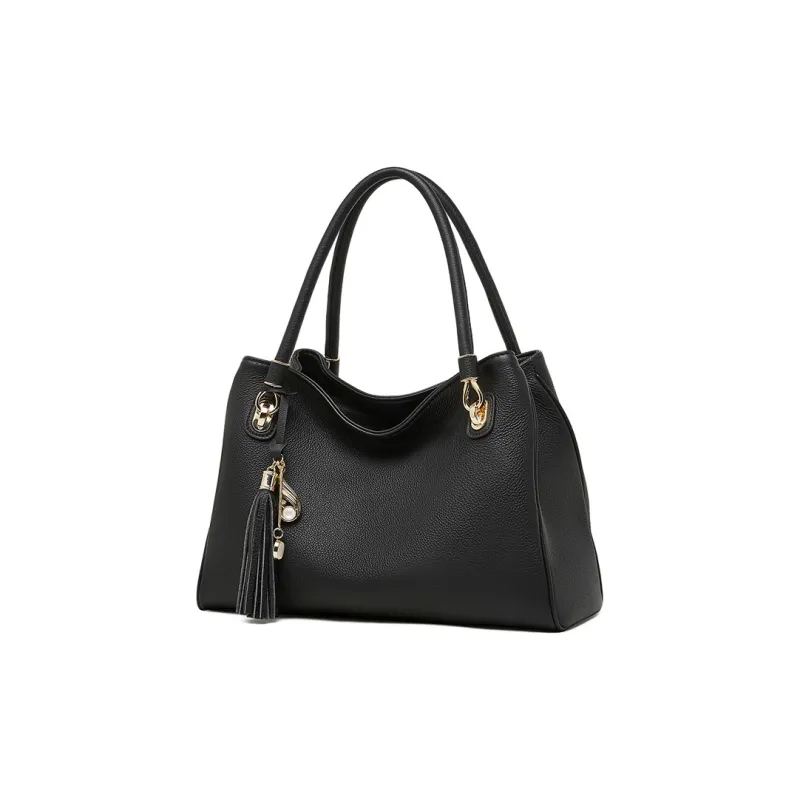 PIERRE CARDIN Cow Leather One Shoulder Handbag Tote Women's Maroon/Black-7