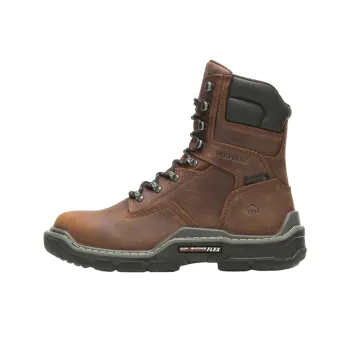 WOLVERINE Waterproof, Abrasion Resistant, Slip Resistant Short Outdoor Boots Men's Brown