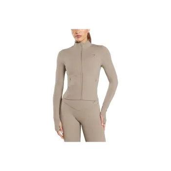 GYMSHARK Tracktop Workout Clothing Women's Life Style Brown