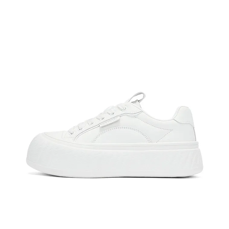 DAPHNE Lightweight Low Top Skateboard Shoes Women's White-0