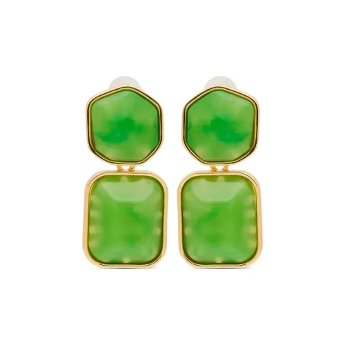 KENNETH JAY LANE Brass Earrings Women's Green