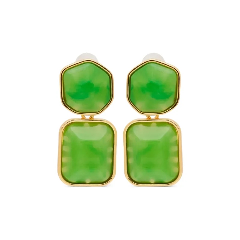 Kenneth Jay Lane Jade Drop Earrings-0