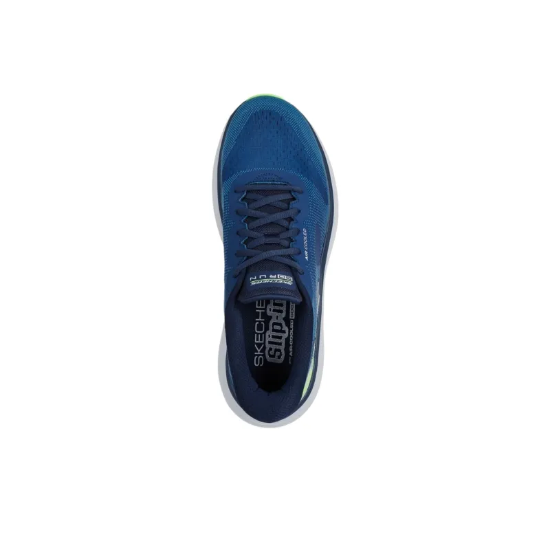 Skechers Max Cushioning Low Top Running Shoes Men's Blue-3