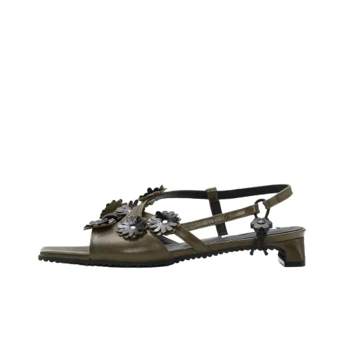 CECILIE BAHNSEN Arna One Strap Sandals Women's Green