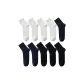10-Pack (White 4+Navy Blue 3+Black 3)