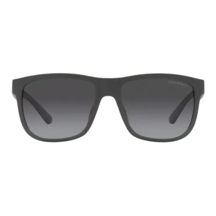 EMPORIO ARMANI Plastic Square Sunglasses Men's Gray-1