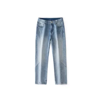 HOKLV Jeans Unisex Blue