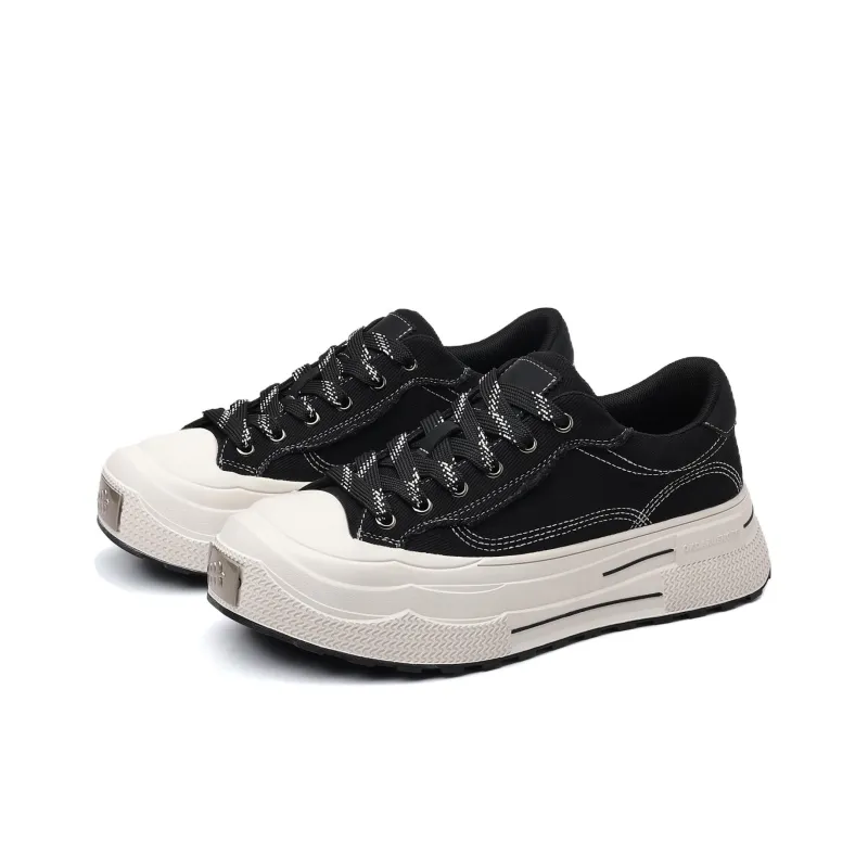 Kalinsd 1971 Low Top Skateboard Shoes Men's Black-1