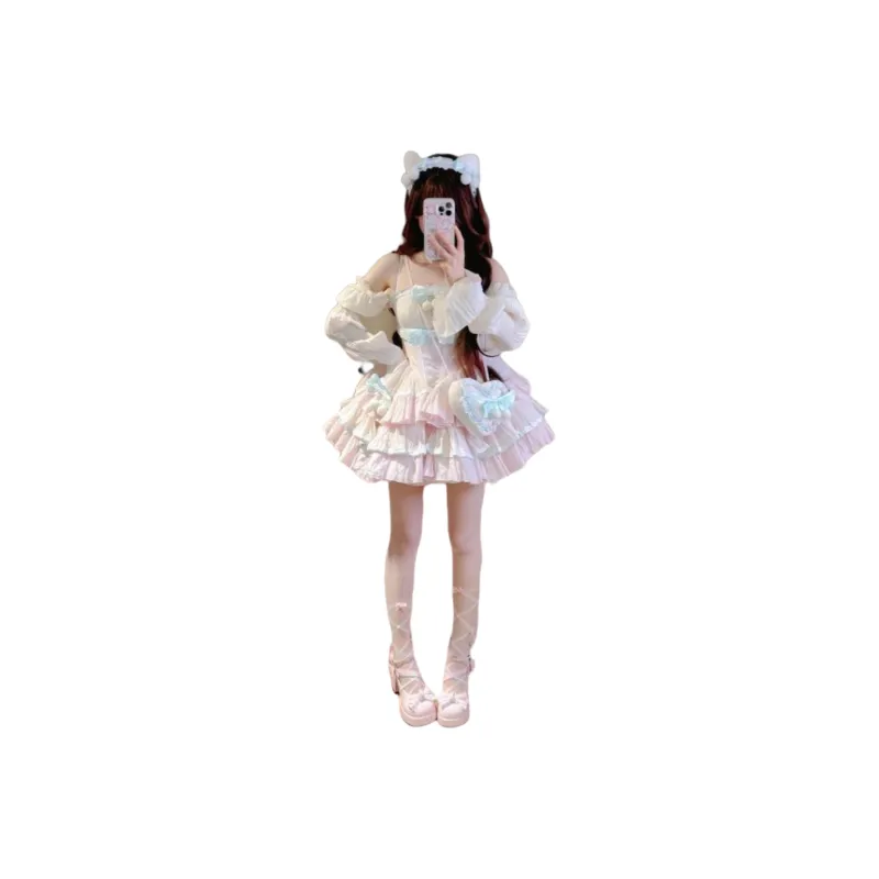 MDEHT Lolita Dresses Women's Pink-0