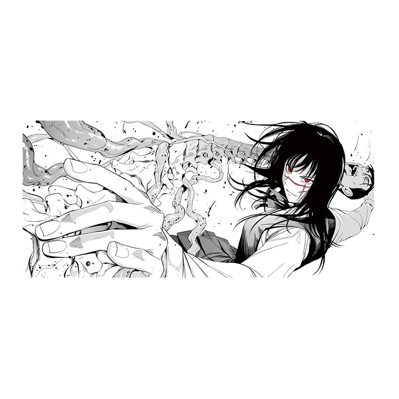 DANYIN Black White Anime Extra Large Minimalist Style Premium Desk Mat For Anime Esports Office, Washable Mouse Pads-87