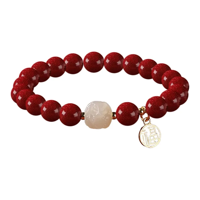 The Thousand Seals Family Cinnabar Bracelets Unisex-5