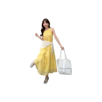 FLIM Sleeveless Dresses Women's Yellow