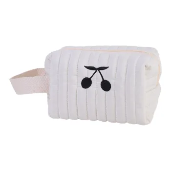 QEEDNS Cute Cherry Large Capacity Portable Makeup Bags