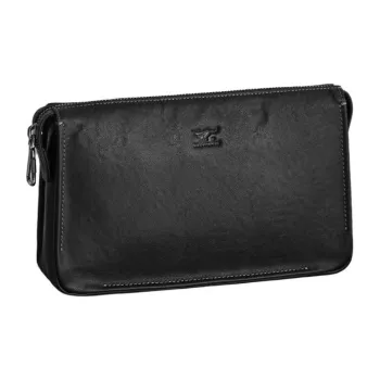 SEPTWOLVES Cow Leather Clutch Men's Black