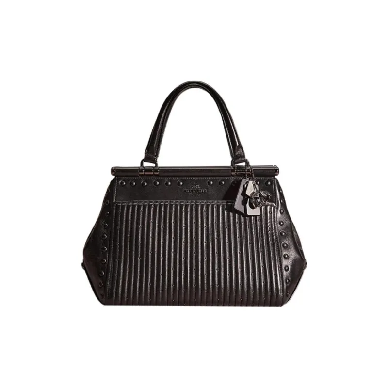 COACH Grace Nappa Leather Shoulder Bag Crossbody Bag Handbag Large Size Women's Black-1