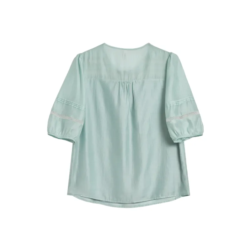 Mambe Shirts Women's Light Gray Blue-1
