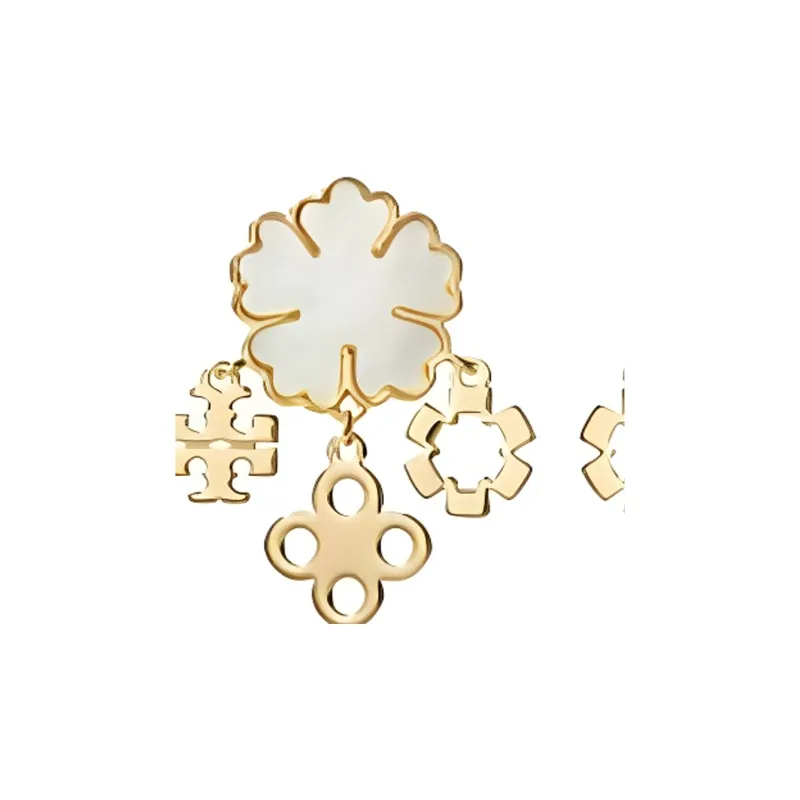TORY BURCH Brass Earrings Unisex Gold-2