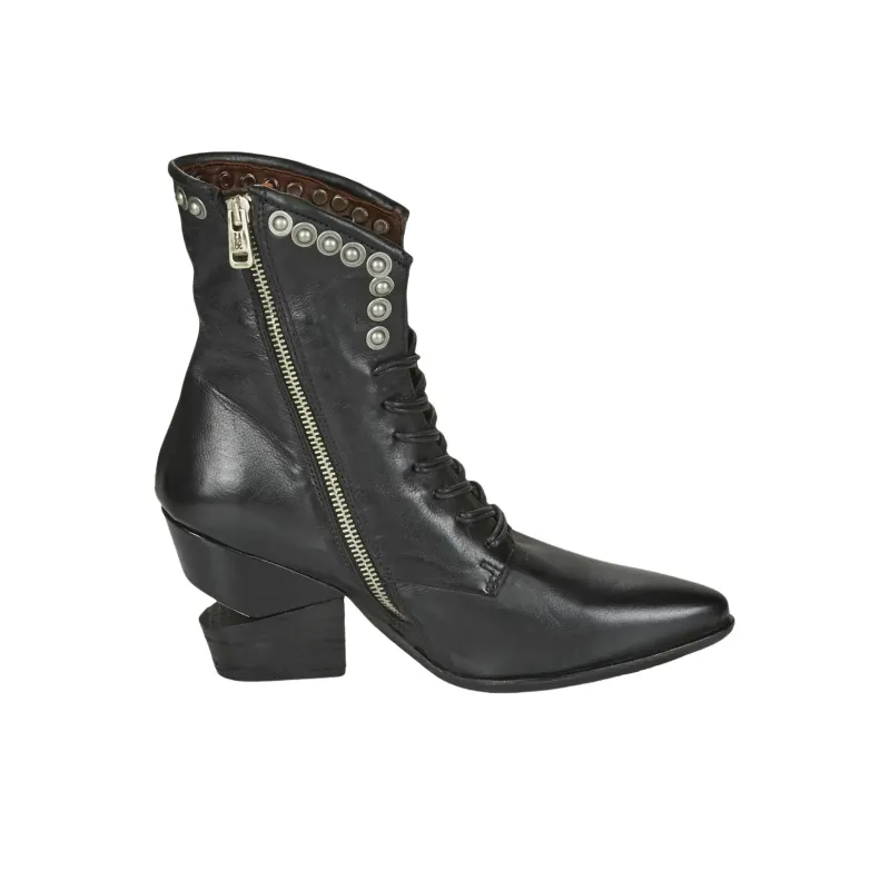 AirStep Tinget Lace Ankle Boots Women's Black-1