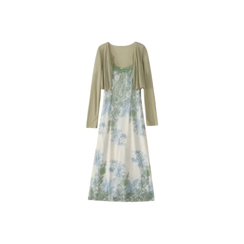 Mu Xiao Xin Two Piece Skirt Sets Women's-0