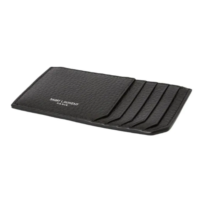 SAINT LAURENT Cow Leather Wallet Men's Black-2