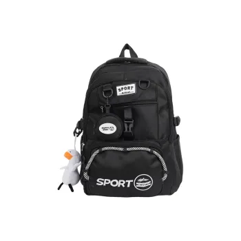 Meow In The Grass Nylon Fabric Backpack Unisex Multicolor