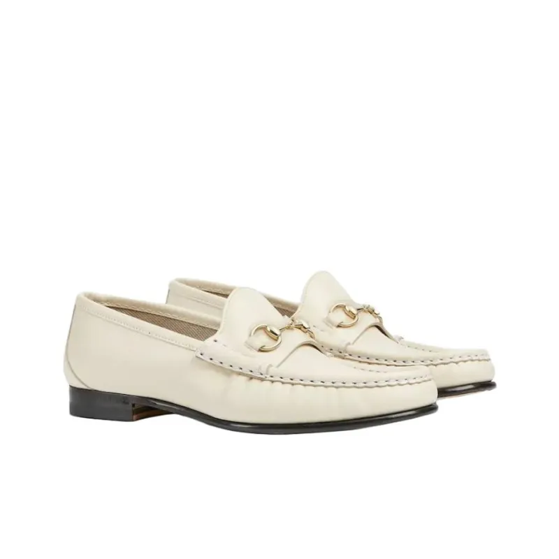 GUCCI Horsebit 1953 Casual Single Shoes Women's White-2