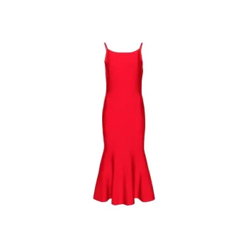 Alexander McQueen Square-neck Flared Midi Dress
