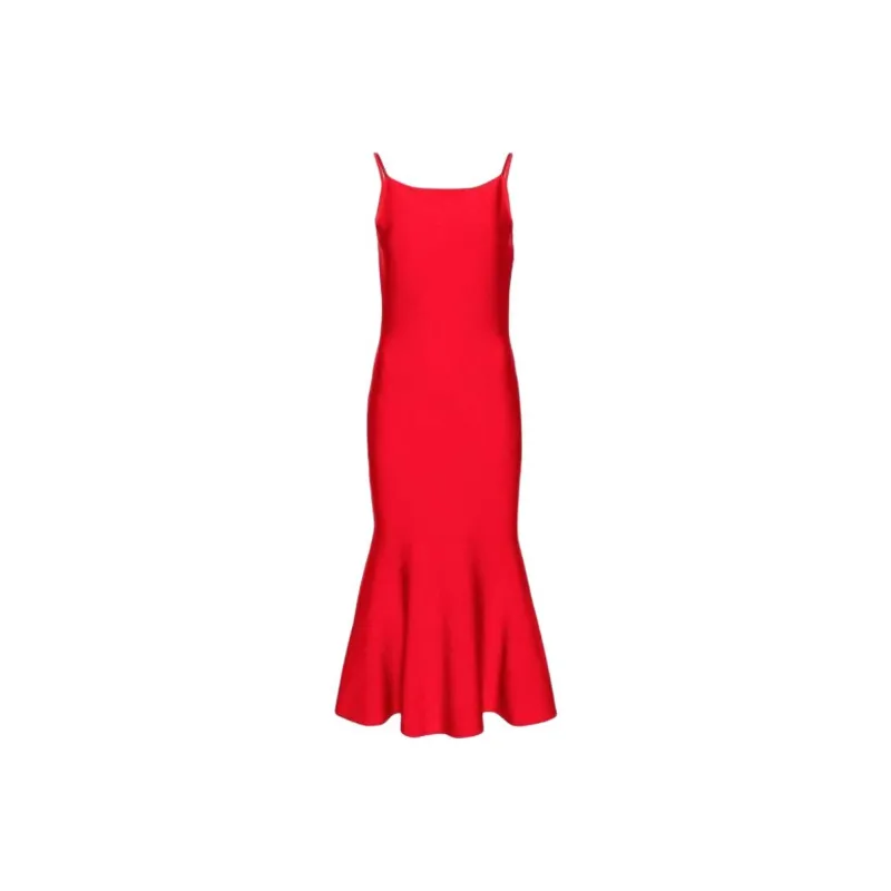 Alexander McQueen Square-neck Flared Midi Dress-0