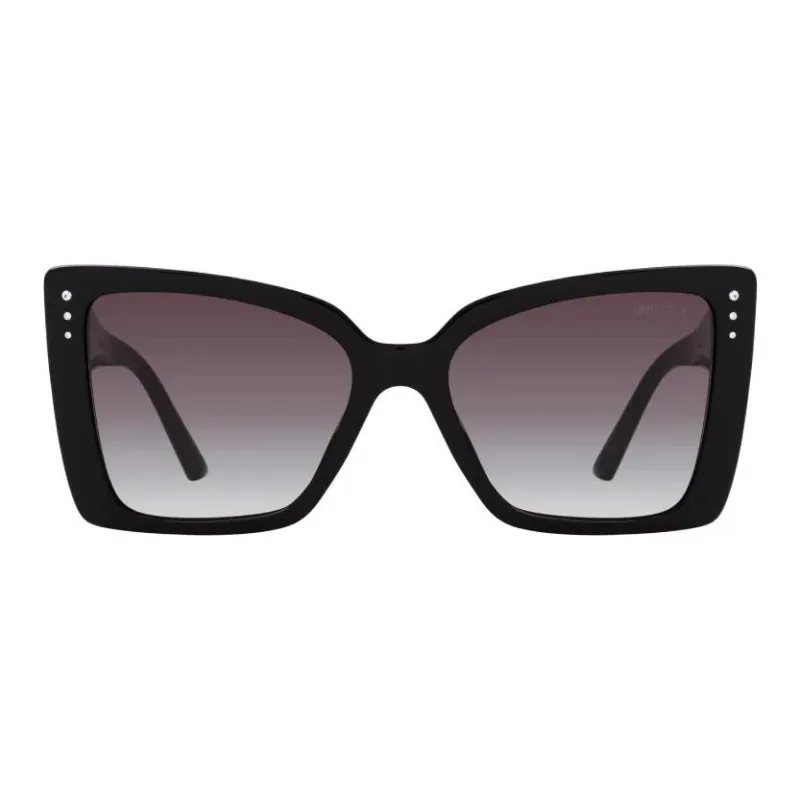 Jimmy Choo Plastic Irregular Shape Sunglasses Unisex Black-1