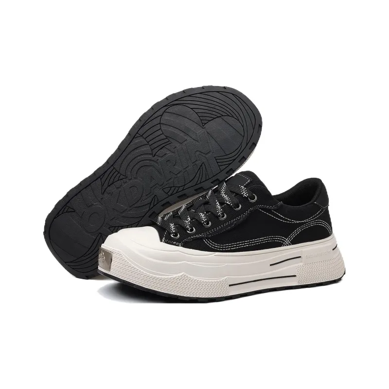 Kalinsd 1971 Low Top Skateboard Shoes Men's Black-3