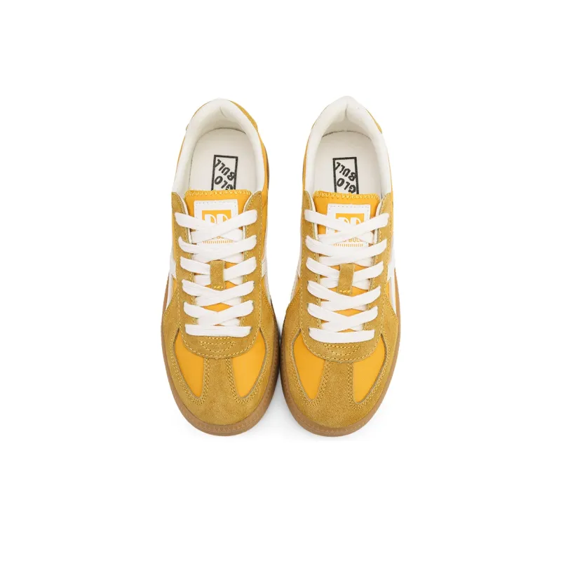 GLO BULL Slip Resistant, Lightweight, And Breathable Low Top Skateboard Shoes Unisex Yellow-3