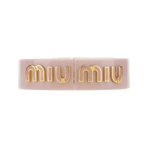 MIU MIU Plexiglass Bangles Women's Pink