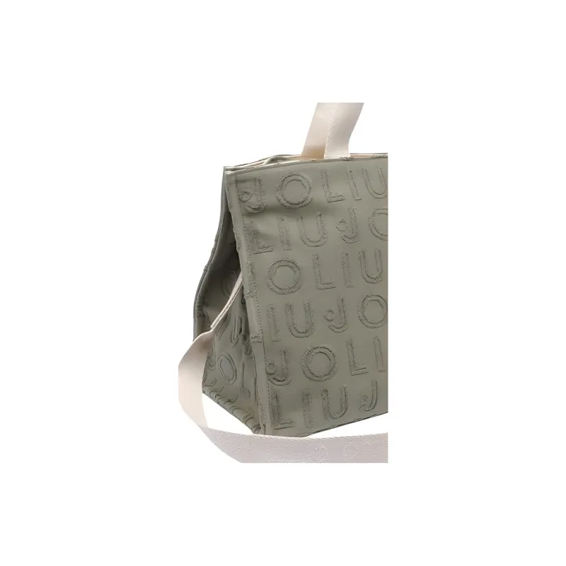 LIU·JO Cotton With Polyester Tote Bag, Shopping Bag, Shoulder Bag, Handbag Women's Green-4
